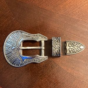 VINTAGE SILVER PLATED WESTERN BUCKLE